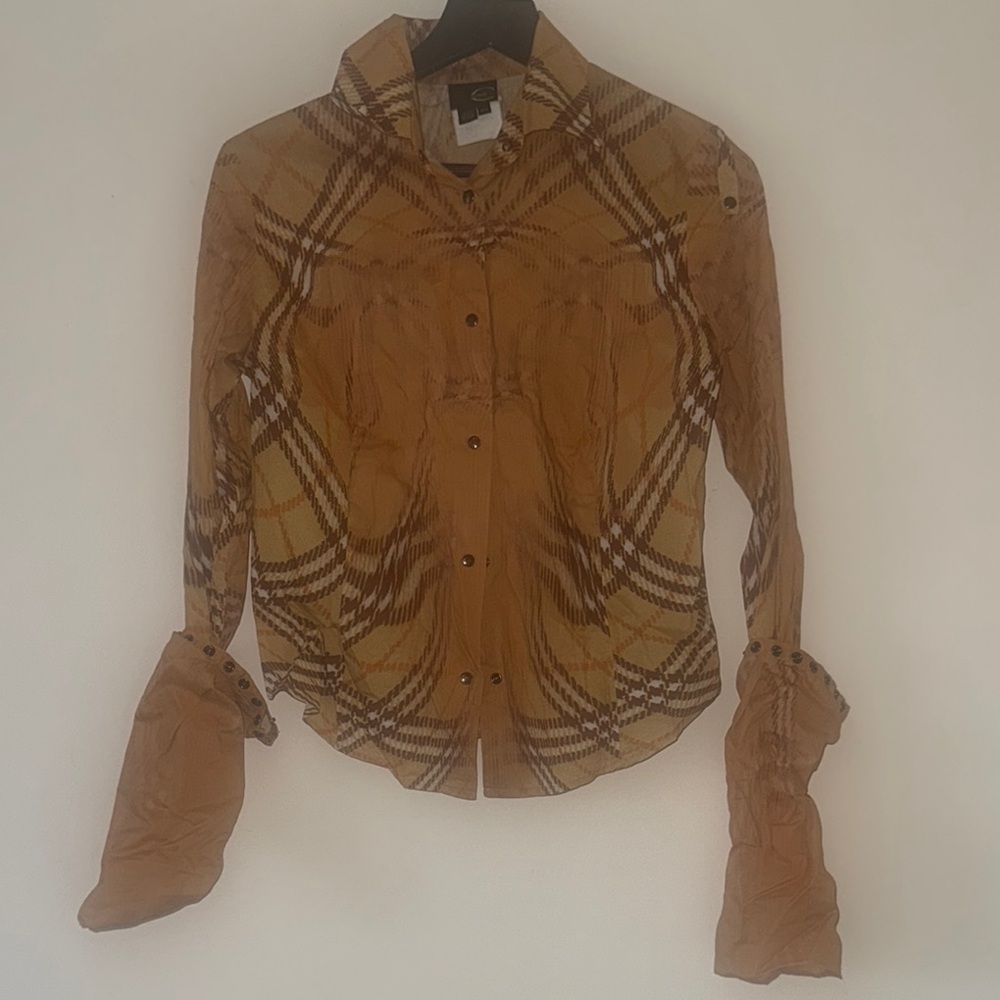 Just Cavalli Plaid Button-Up Shirt